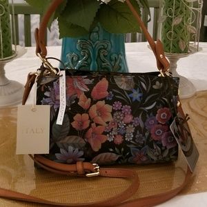 Valentina Floral Leather crossbody bag